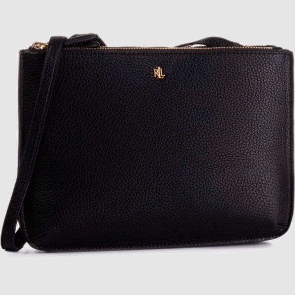 Ralph Lauren Handbags - Ralph Lauren Black Crossbody Bag with Gold Accents